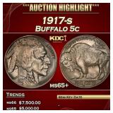 1917-s Buffalo Nickel 5c ms65+ SEGS