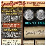 108- SEARS 20 Coin UNC Morgan Dollar $1 Roll With