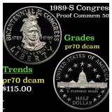 1989-S Congress Proof Modern Commem Half Dollar 50