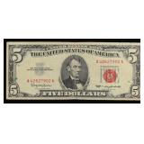 1963 $5 Red Seal United States Note Grades Select