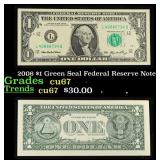 2006 $1 Green Seal Federal Reserve Note Grades Gem