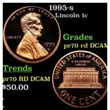 1995-s Proof Lincoln Cent 1c pr70 rd DCAM SEGS