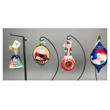 4 Radko Christmas Ornaments with Tags