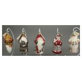 5 Patricia Breen Santa Christmas OrnamentsSantas