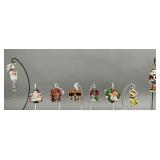 8 Radko & Fraga Christmas Ornaments with Tags