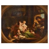 After Fragonard Oil on Canvas The Happy Family