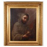 Jose de Paez Oil on Canvas Saint Francis