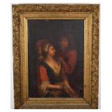 Flemish Oil on Canvas Couple