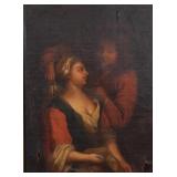 Flemish Oil on Canvas Couple