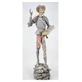 After Paul Emile Machault White Metal Don Quixote