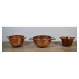 3 Copper Cauldrons