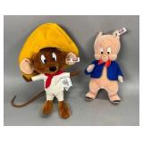 2 Steiff Looney Tunes Porky Pig & Speedy Gonzales