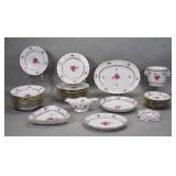 39 Pieces Herend Chinese Bouquet Raspberry