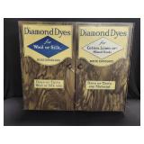 Vintage Diamond Dyes Cabinet & Assortment of Dyes