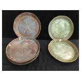 6 pottery plates