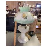 Beautiful electric milk, glass lamp with shade