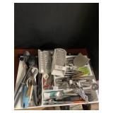 Large lot, kitchen gadgets, and silverware