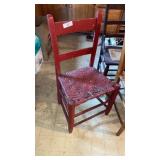 Primitive red chair