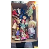 Handmade wooden & corn shuck dolls,etc