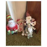 Assorted Santas and teddy bears