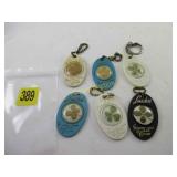 6 LUCKY KEY CHAINS