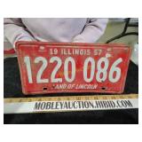 1957 Illinois license plate