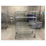 Chrome Wire Shelving on Casters