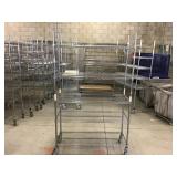 Chrome Wire Shelving on Casters