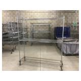 Chrome Wire Shelving on Casters