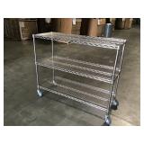 Chrome Wire Shelving on Casters