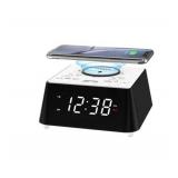 Alarm Clock Radio with Wireless Charging