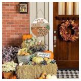 KARTTOP "Hello Pumpkin" wood sign decor maple