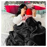 NEW Bedsure Ultra Soft Black Throw Blanket