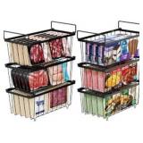 iSPECLE Freezer Organizer Bins - 6 Pack Freezer