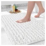 Soft White Bathroom Mat 24x18"