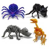 Anditoy 4 Pack 3D Printed Halloween Skeleton Cat