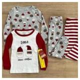 Chick Pea 4 PCS Christmas Pajama Set Size 4T