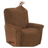 WEERRW Velvet Recliner Chair Cover 1 Piece High