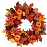 Wreath Fall Maple Wreath 14 inches Fall Wreath