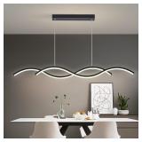 Modern LED Chandelier Waving Linear Pendant Light