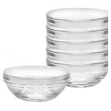 6 Pack Clear Glass Prep Bowls,Meal Prep Bowls