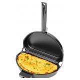 Fox Run Egg Pan, Non-Stick Folding Omelette Pan,