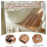 Acacia Wood Luxury Bath Mat, Non Slip Bathtub &