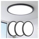 $122 Mivaancen 4PK 15.8 Inch Black LED Flush