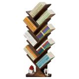 ruboka 9-Shelf Tree Bookshelf, 38.4-Inch Retro