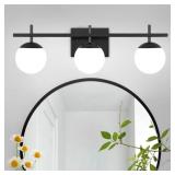 Black Bathroom Light Fixtures Over Mirror,