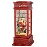 Wondise Telephone Booth Snow Globe Lantern