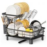 2 Tier Dish Drying Rack Multifunctional Dish Rack