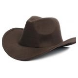 Dark Brown Cowboy hat, Cowboy Hats for Women Wide