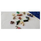 Carved gemstone  animal beads